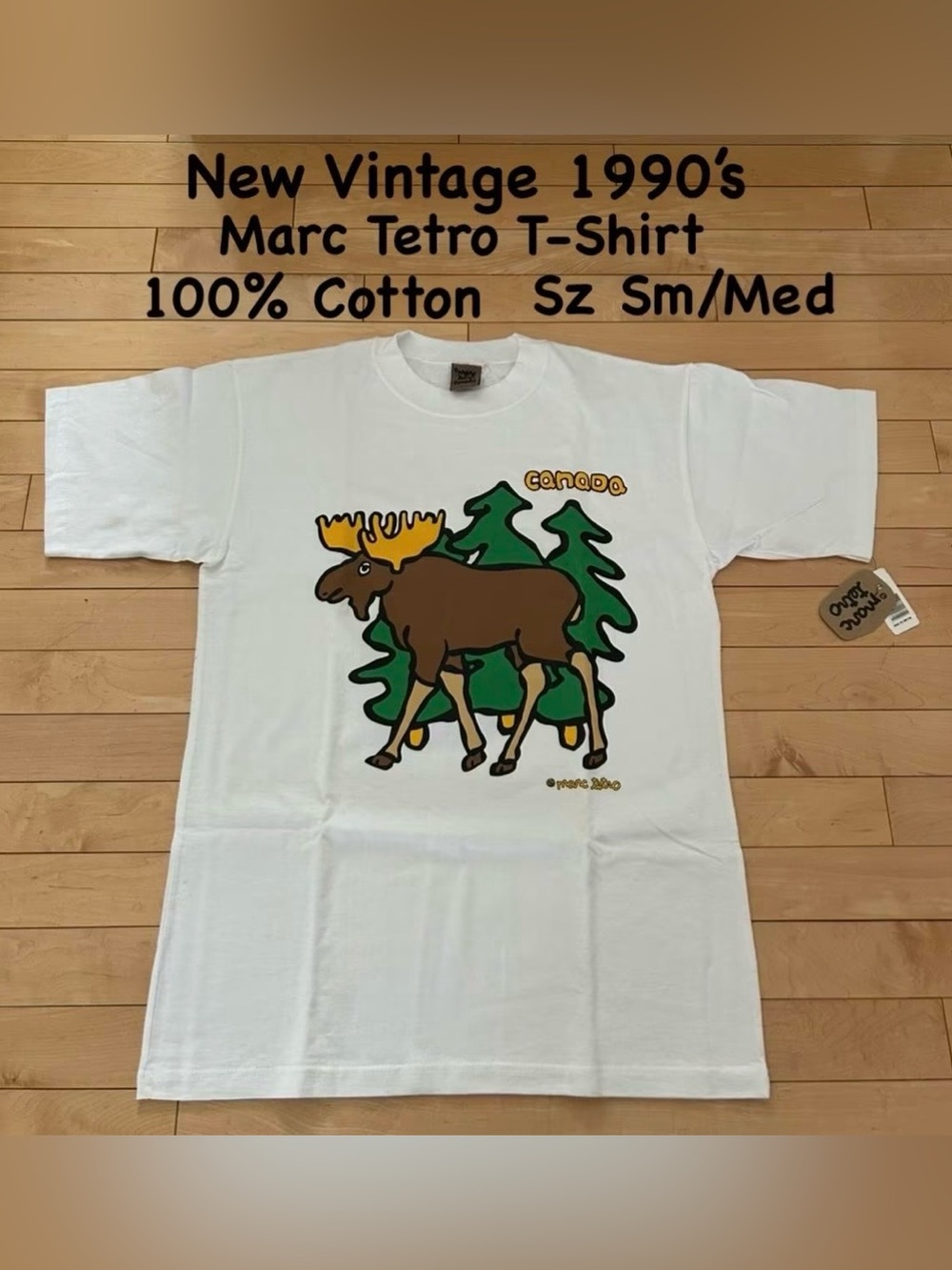 Vintage 1990’s Marc Tetro Canada Moose Graphic T-Shirt - White